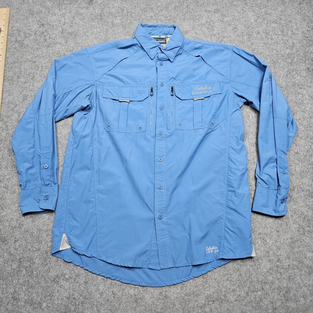 Cabela's Guidewear 4Most Long Sleeve Button‎ Up Fishing Shirt Medium UPF 50